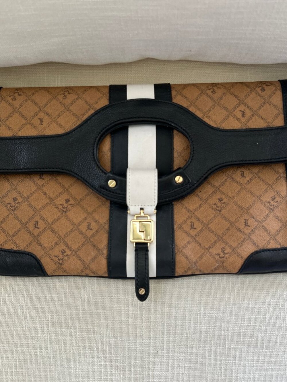 L.A.M.B by Gwen Stefani Carlisle Clutch Handbag ~ Foldover Style